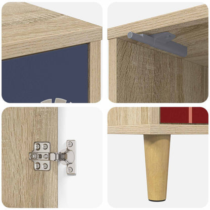 vidaXL Bedside Cabinet ESSEN Sonoma Oak 36 x 33 x 50 cm