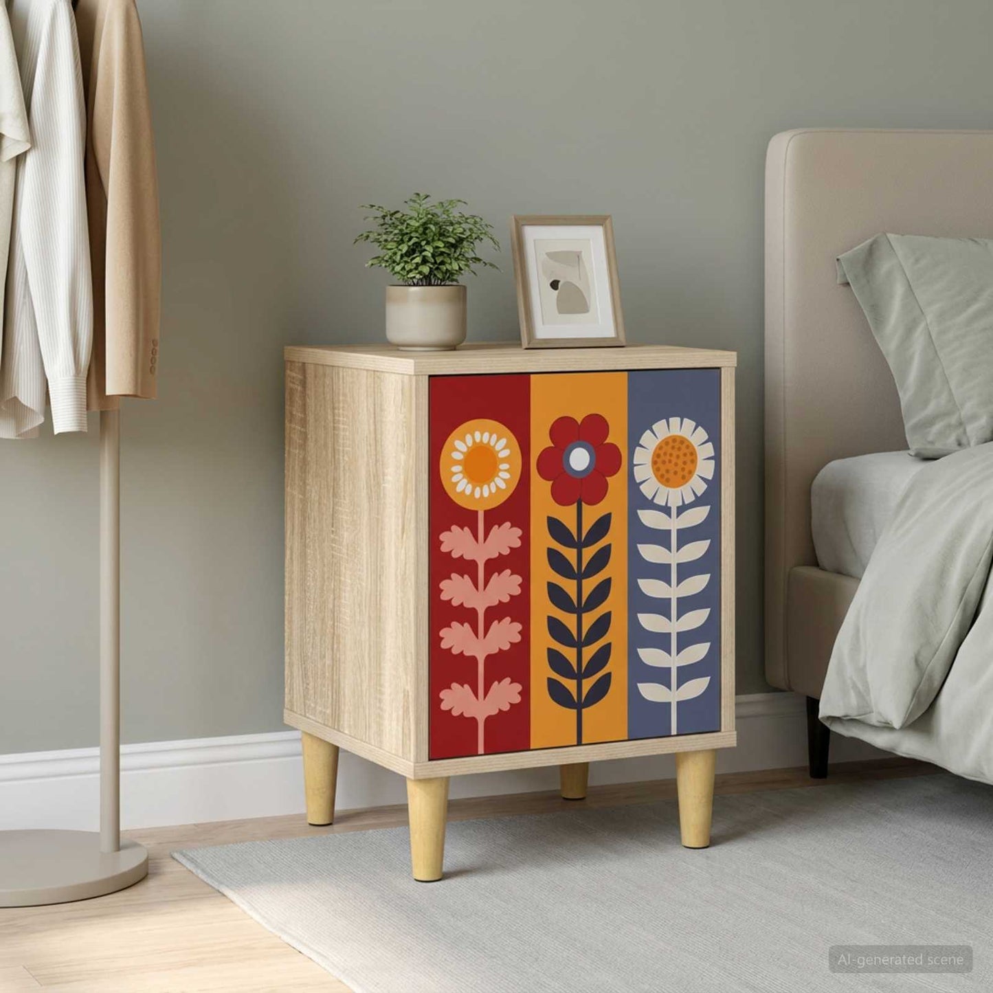 vidaXL Bedside Cabinet ESSEN Sonoma Oak 36 x 33 x 50 cm