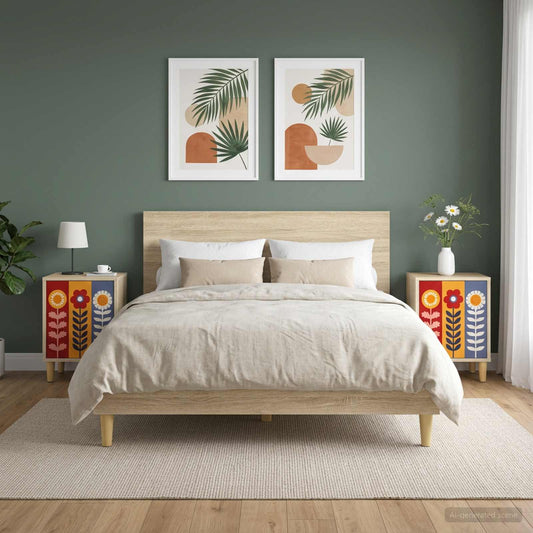 vidaXL Bedside Cabinet ESSEN 2 pcs Sonoma Oak 36 x 33 x 50 cm