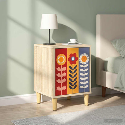 vidaXL Bedside Cabinet ESSEN 2 pcs Sonoma Oak 36 x 33 x 50 cm