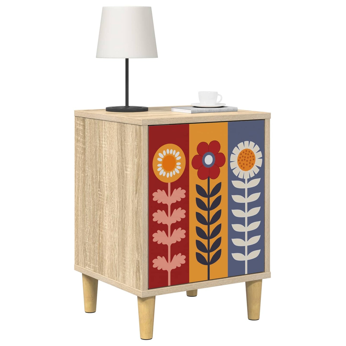 vidaXL Bedside Cabinet ESSEN 2 pcs Sonoma Oak 36 x 33 x 50 cm