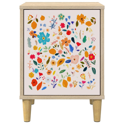 vidaXL Bedside Cabinet MAINZ Sonoma Oak 36 x 33 x 50 cm