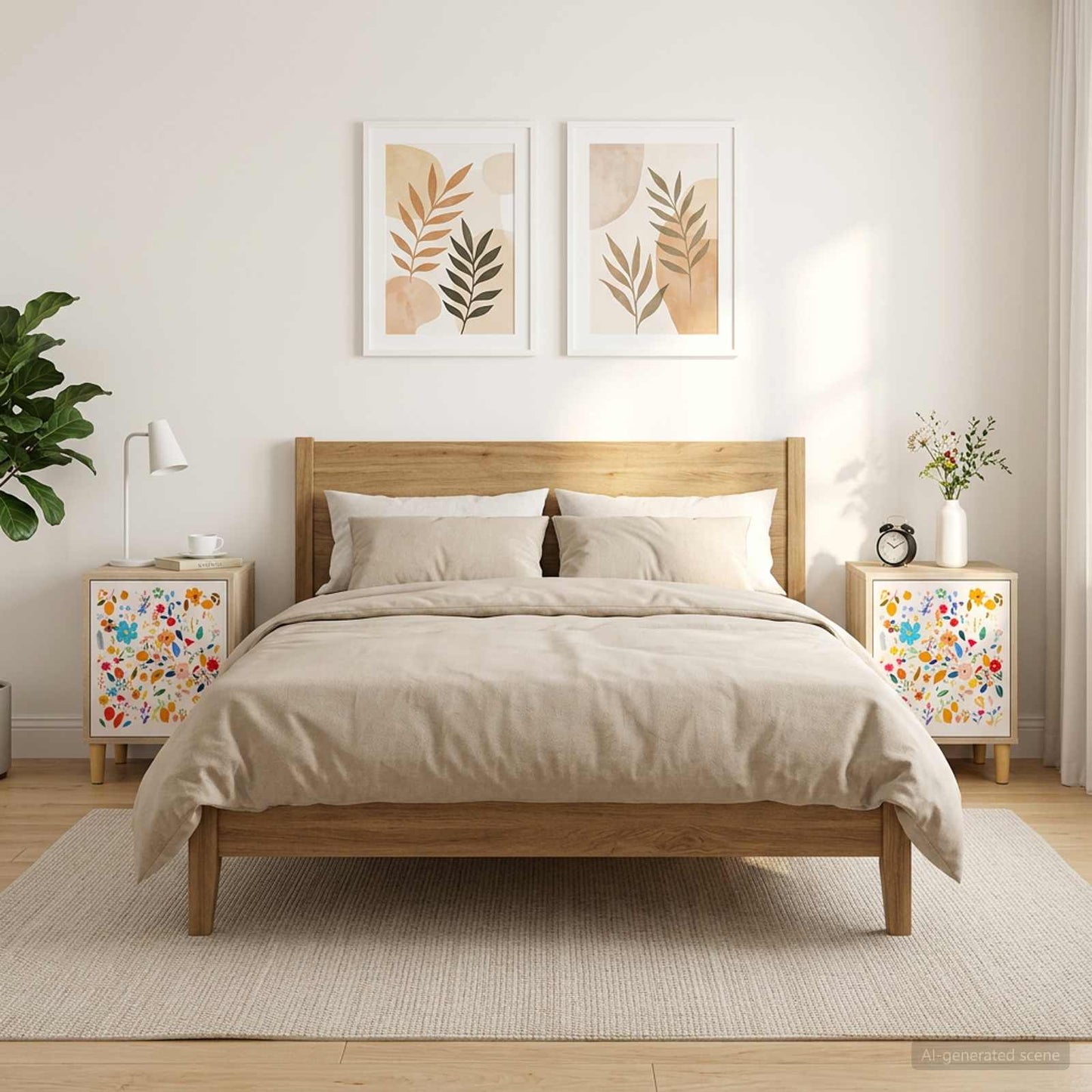 vidaXL Bedside Cabinet MAINZ 2 pcs Sonoma Oak 36 x 33 x 50 cm