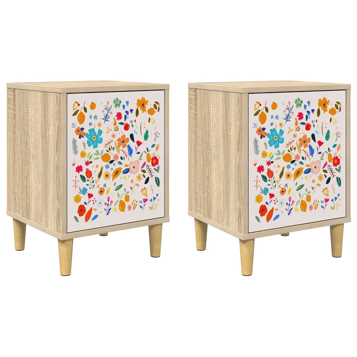 vidaXL Bedside Cabinet MAINZ 2 pcs Sonoma Oak 36 x 33 x 50 cm