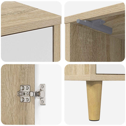 vidaXL Bedside Cabinet HANAU Sonoma Oak 36 x 33 x 50 cm