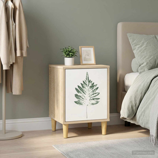 vidaXL Bedside Cabinet HANAU Sonoma Oak 36 x 33 x 50 cm