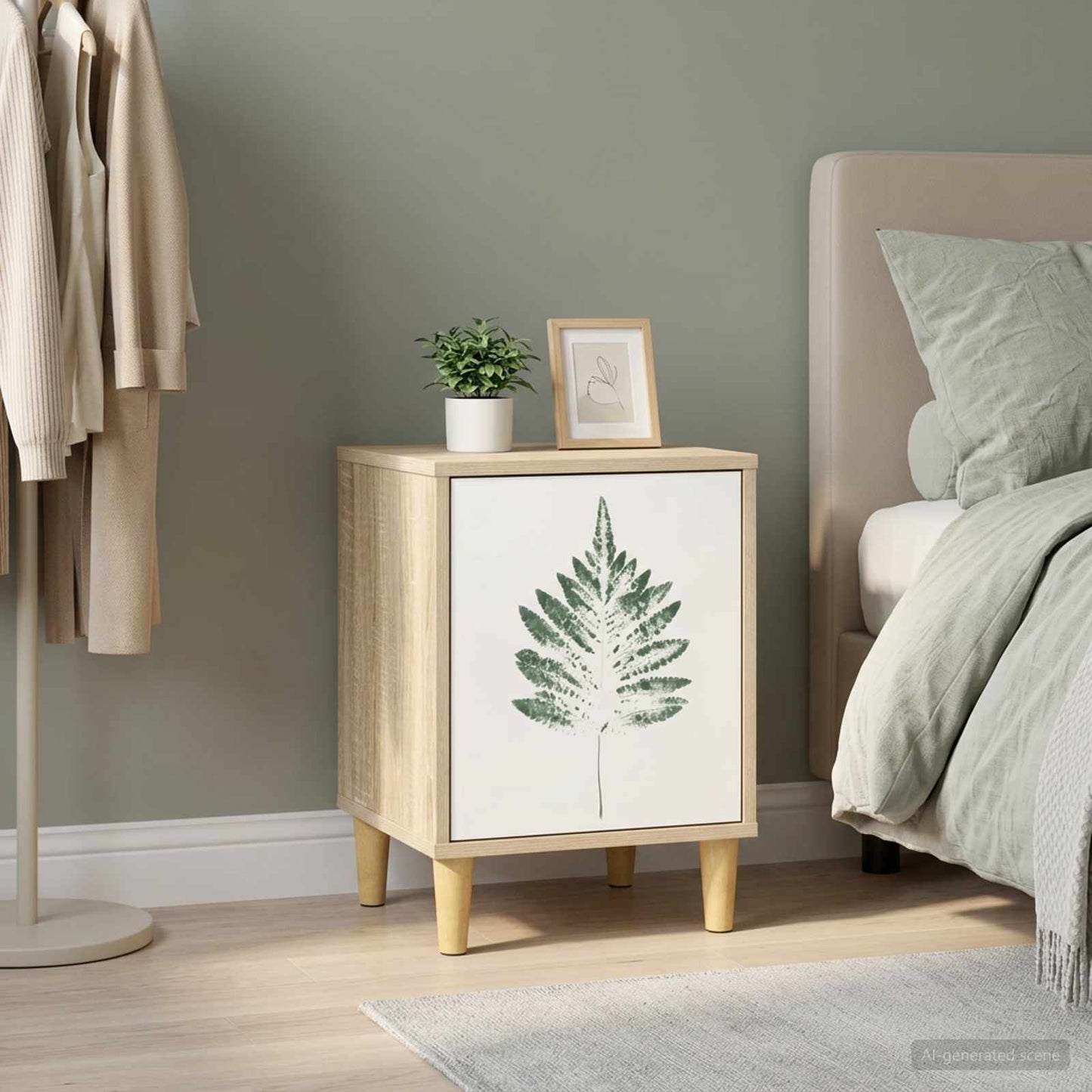 vidaXL Bedside Cabinet HANAU Sonoma Oak 36 x 33 x 50 cm
