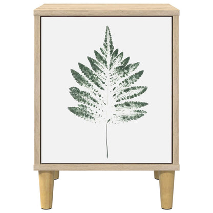 vidaXL Bedside Cabinet HANAU 2 pcs Sonoma Oak 36 x 33 x 50 cm