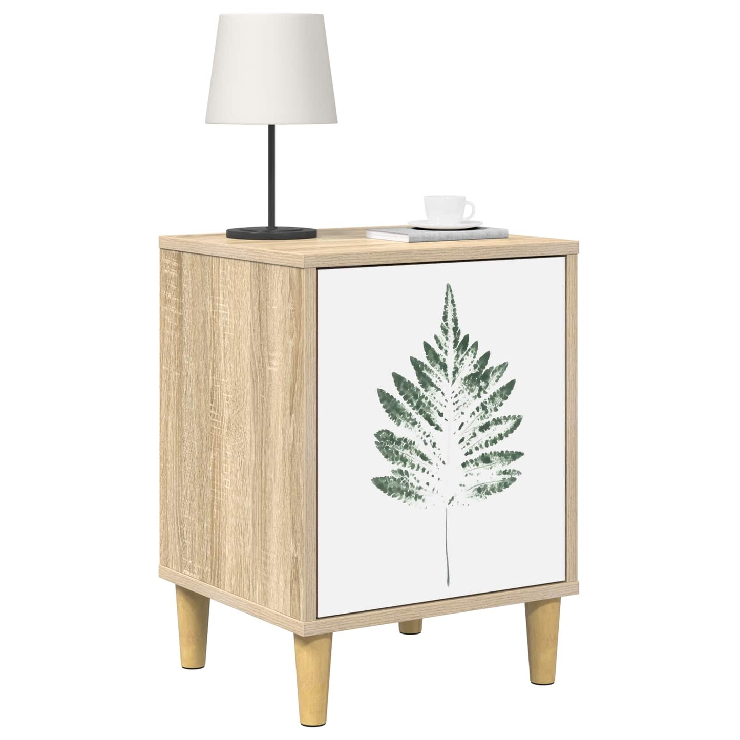 vidaXL Bedside Cabinet HANAU 2 pcs Sonoma Oak 36 x 33 x 50 cm