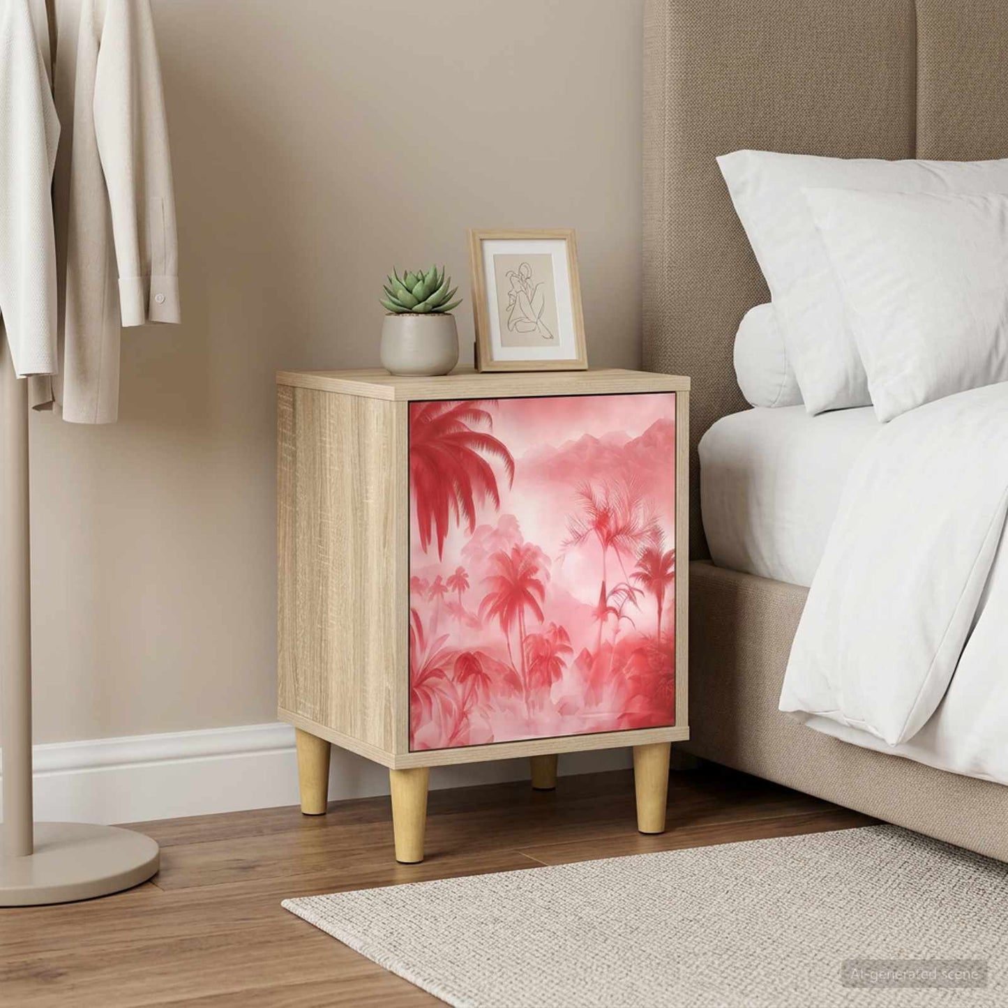 vidaXL Bedside Cabinet AACHEN 2 pcs Sonoma Oak 36 x 33 x 50 cm