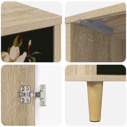 vidaXL Bedside Cabinet BREMEN Sonoma Oak 36 x 33 x 50 cm