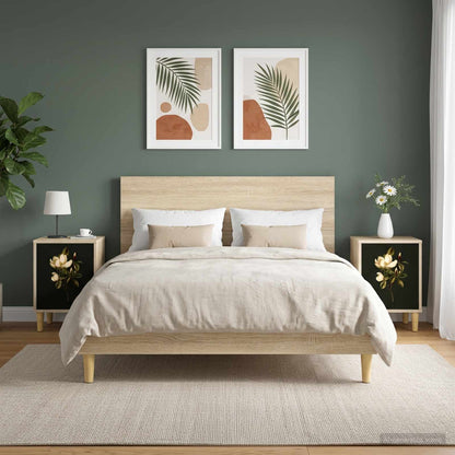 vidaXL Bedside Cabinet BREMEN 2 pcs Sonoma Oak 36 x 33 x 50 cm