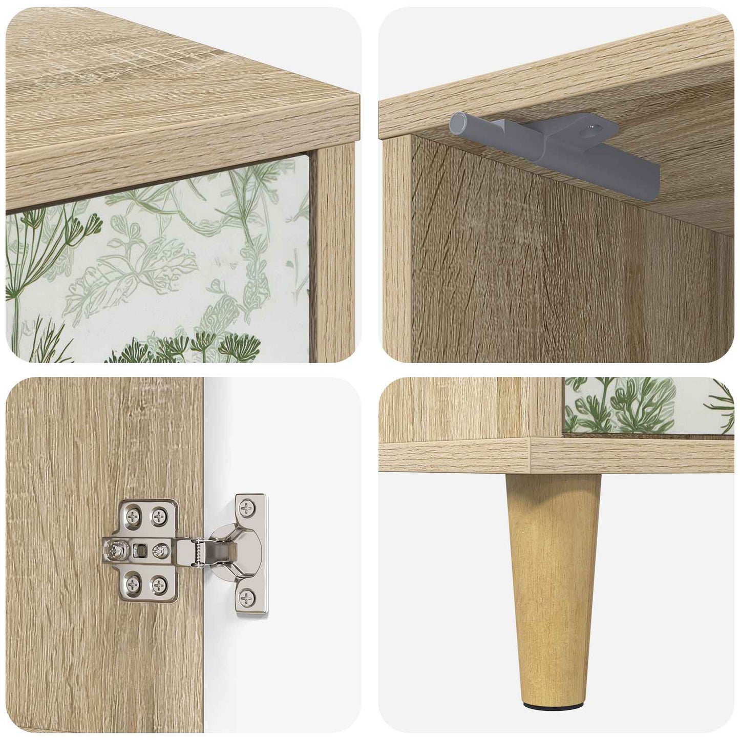 vidaXL Bedside Cabinet GOTHA Sonoma Oak 36 x 33 x 50 cm
