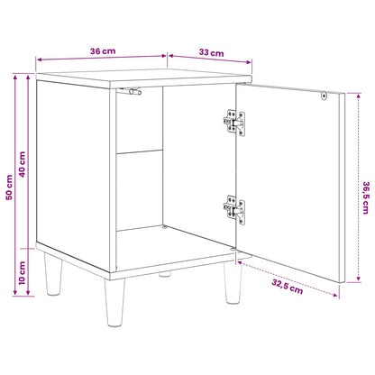 vidaXL Bedside Cabinet GOTHA Sonoma Oak 36 x 33 x 50 cm