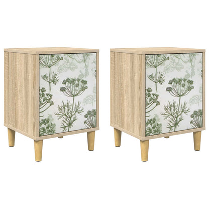 vidaXL Bedside Cabinet GOTHA 2 pcs Sonoma Oak 36 x 33 x 50 cm