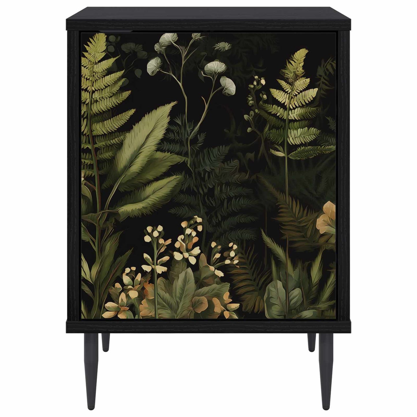 vidaXL Bedside Cabinet RHENEN Black Oak 36 x 33 x 51 cm