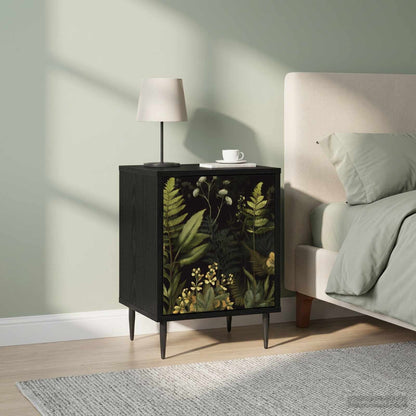 vidaXL Bedside Cabinet RHENEN 2 pcs Black Oak 36 x 33 x 51 cm