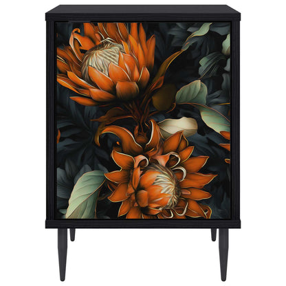 vidaXL Bedside Cabinet LOCHEM Black Oak 36 x 33 x 51 cm