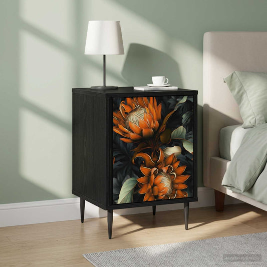vidaXL Bedside Cabinet LOCHEM 2 pcs Black Oak 36 x 33 x 51 cm
