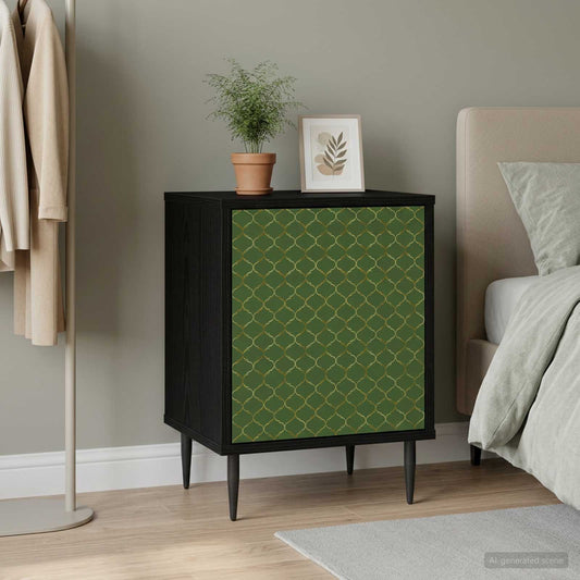 vidaXL Bedside Cabinet GELEEN Black Oak 36 x 33 x 51 cm