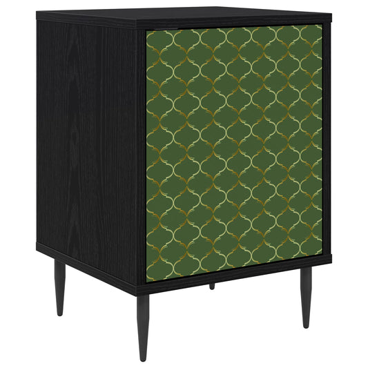 vidaXL Bedside Cabinet GELEEN Black Oak 36 x 33 x 51 cm