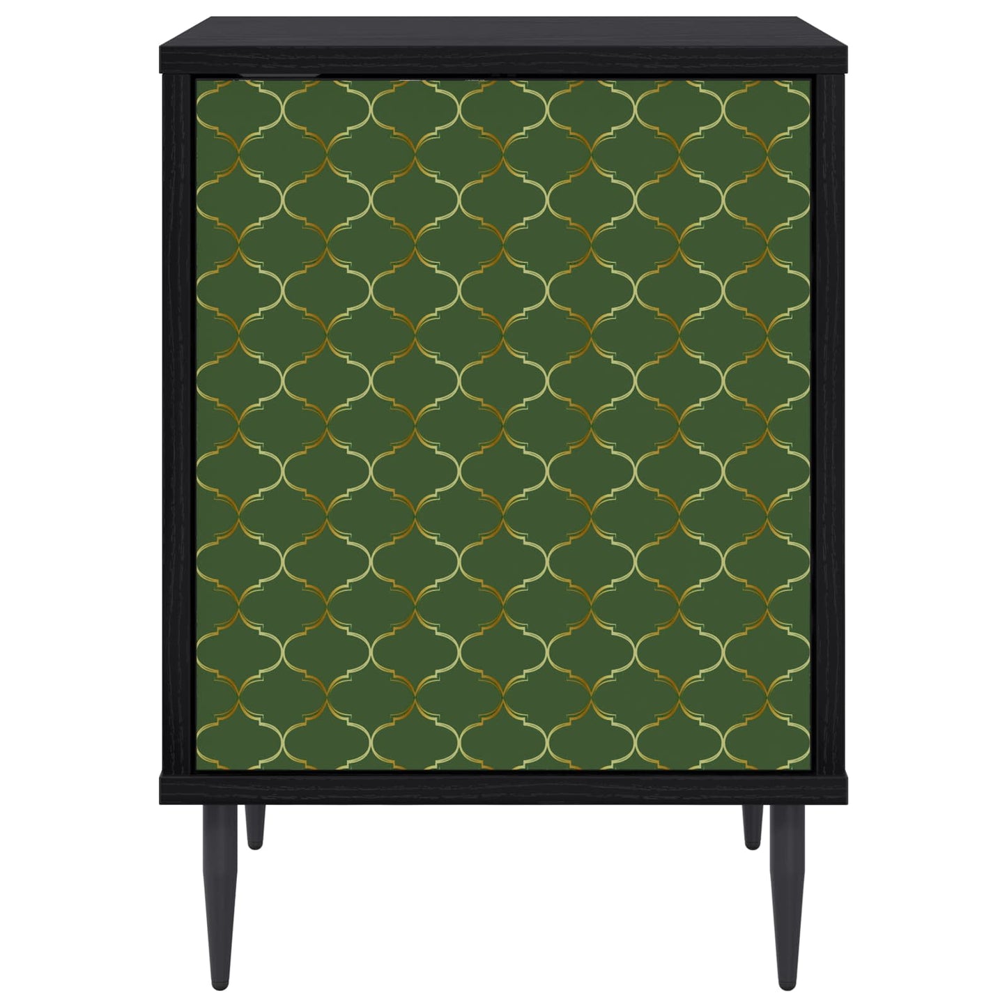 vidaXL Bedside Cabinet GELEEN Black Oak 36 x 33 x 51 cm