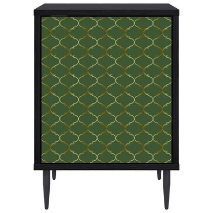 vidaXL Bedside Cabinet GELEEN Black Oak 36 x 33 x 51 cm