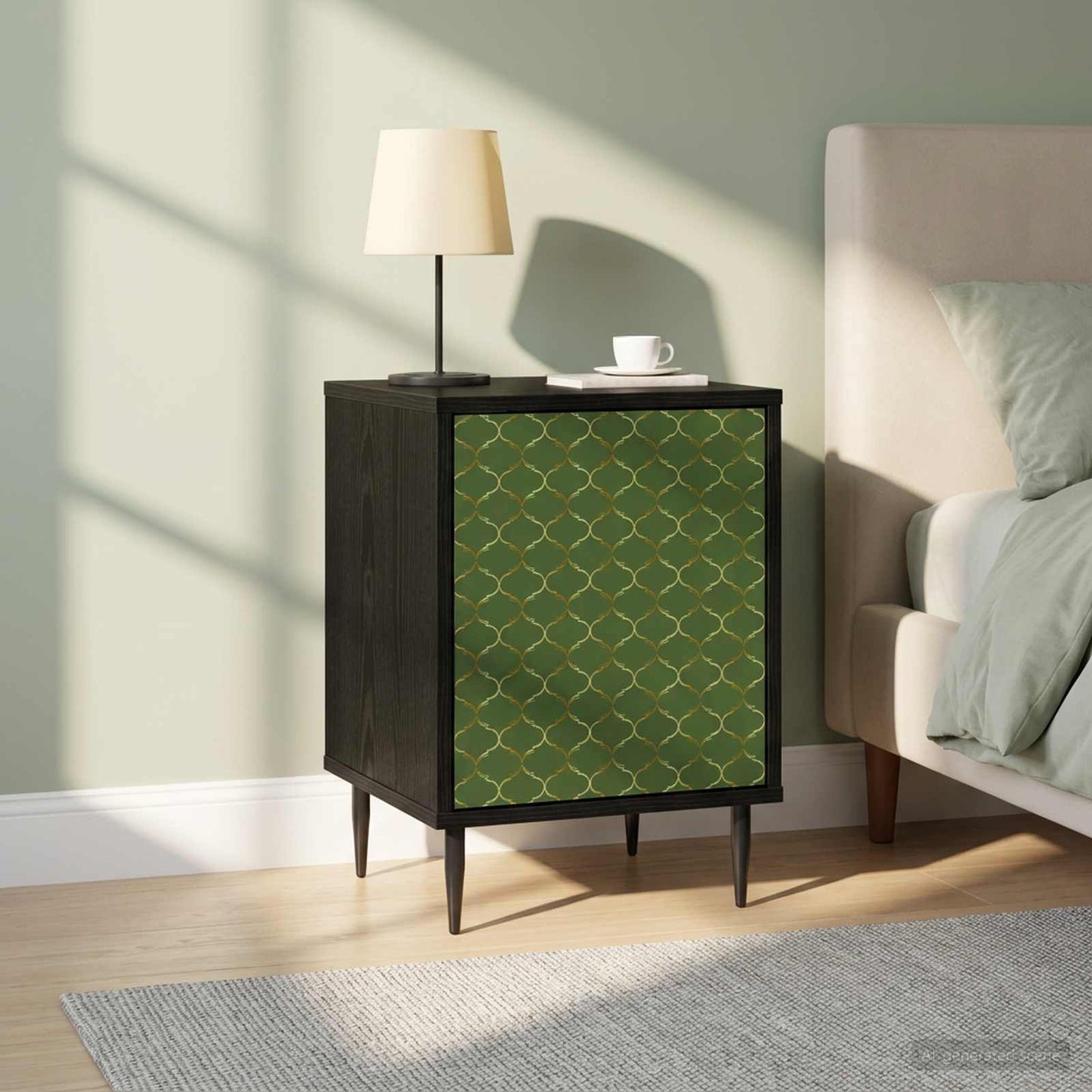 vidaXL Bedside Cabinet GELEEN 2 pcs Black Oak 36 x 33 x 51 cm