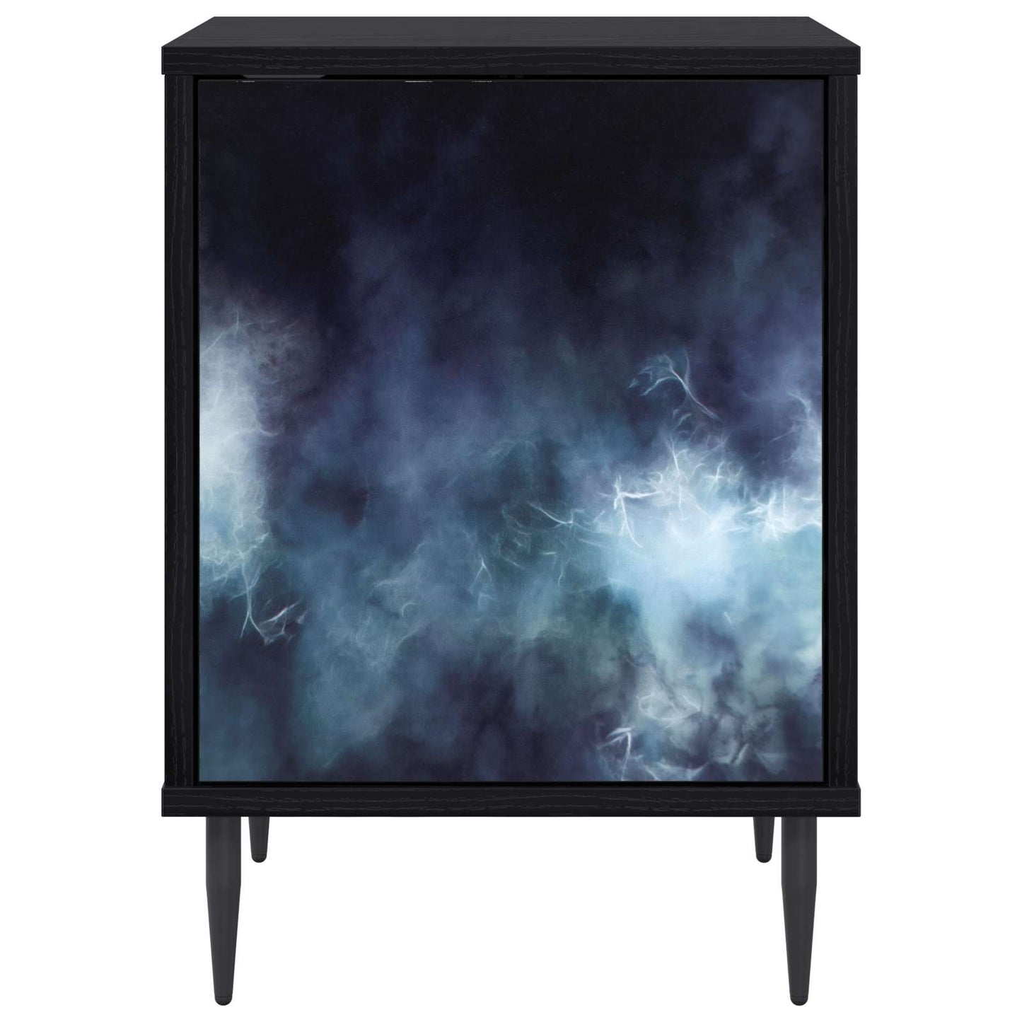 vidaXL Bedside Cabinet RAALTE Black Oak 36 x 33 x 51 cm