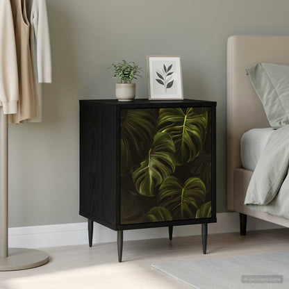 vidaXL Bedside Cabinet ELBURG Black Oak 36 x 33 x 51 cm