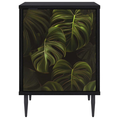 vidaXL Bedside Cabinet ELBURG Black Oak 36 x 33 x 51 cm