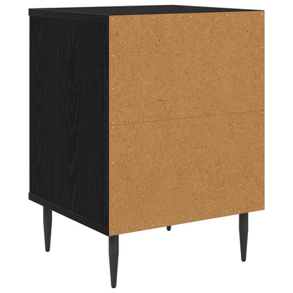 vidaXL Bedside Cabinet GENNEP Black Oak 36 x 33 x 51 cm
