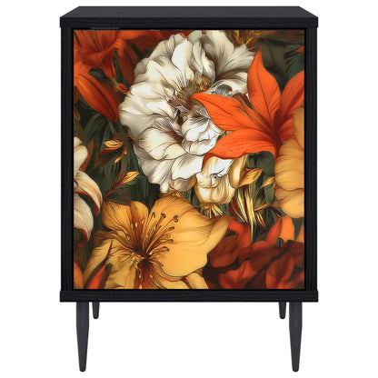 vidaXL Bedside Cabinet GENNEP Black Oak 36 x 33 x 51 cm