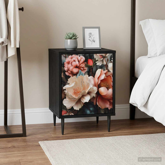 vidaXL Bedside Cabinet BORNE 2 pcs Black Oak 36 x 33 x 51 cm