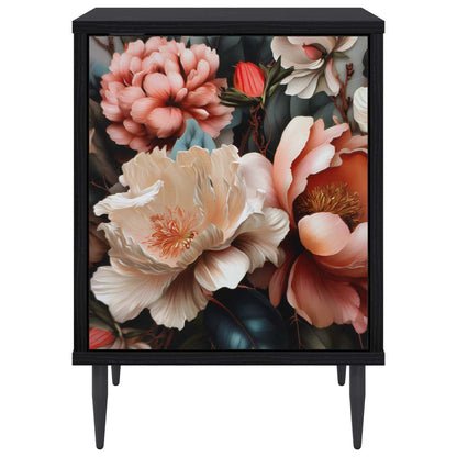 vidaXL Bedside Cabinet BORNE 2 pcs Black Oak 36 x 33 x 51 cm