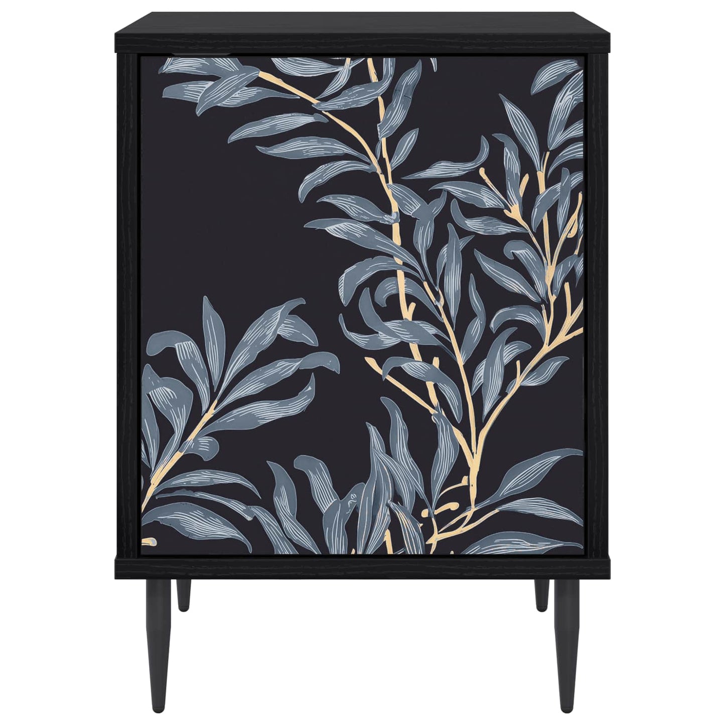 vidaXL Bedside Cabinet DOKKUM Black Oak 36 x 33 x 51 cm