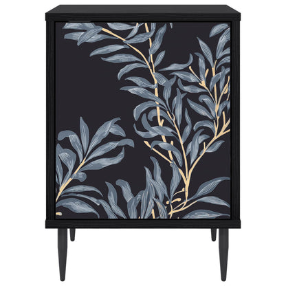 vidaXL Bedside Cabinet DOKKUM Black Oak 36 x 33 x 51 cm