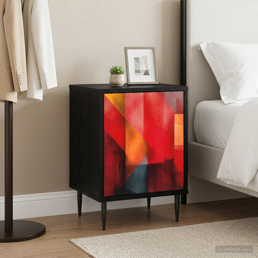 vidaXL Bedside Cabinet HEESCH Black Oak 36 x 33 x 51 cm