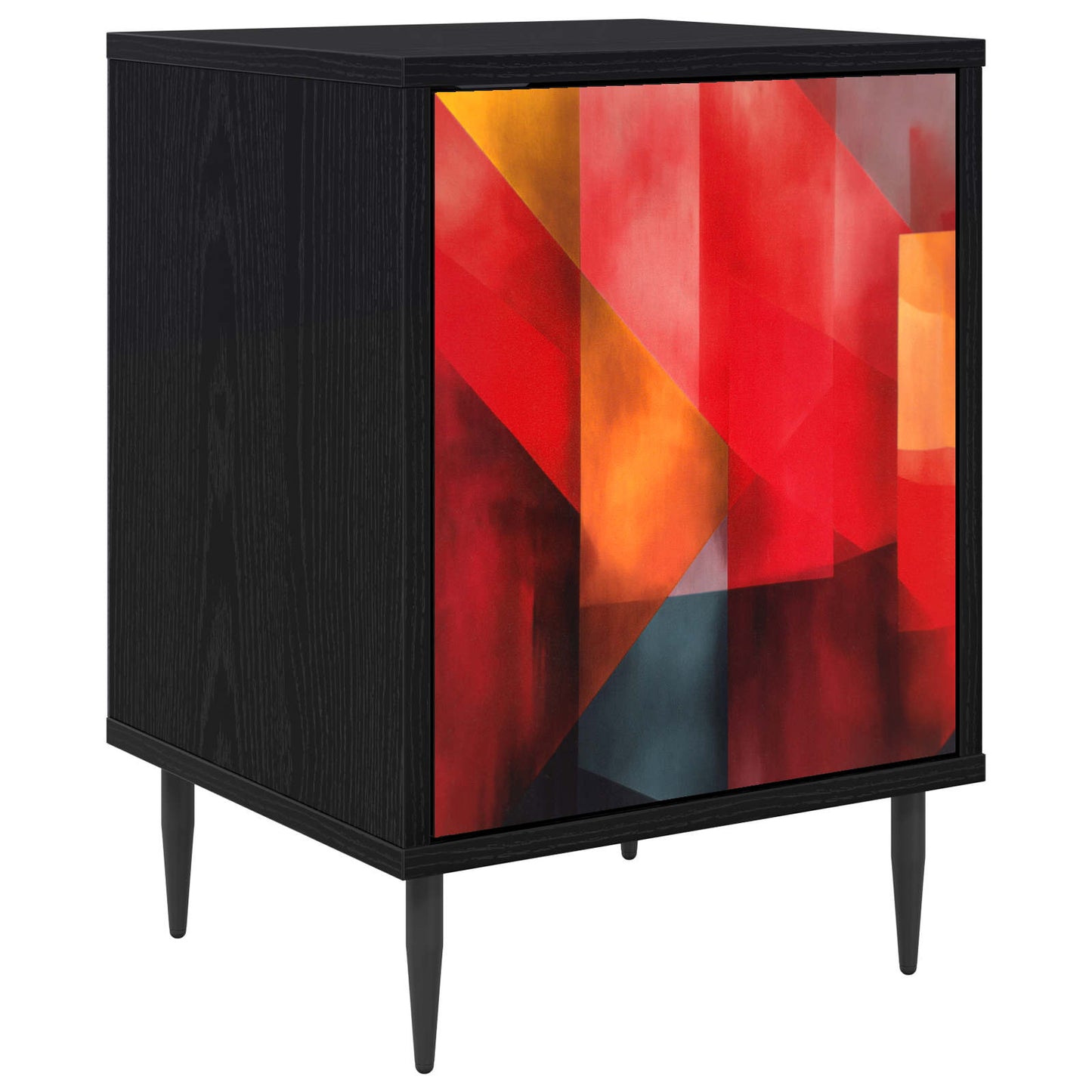 vidaXL Bedside Cabinet HEESCH Black Oak 36 x 33 x 51 cm