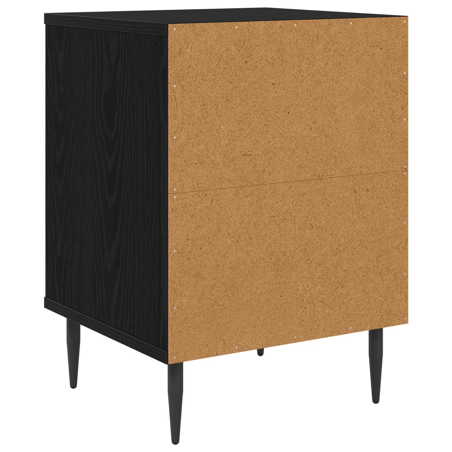 vidaXL Bedside Cabinet HEESCH 2 pcs Black Oak 36 x 33 x 51 cm