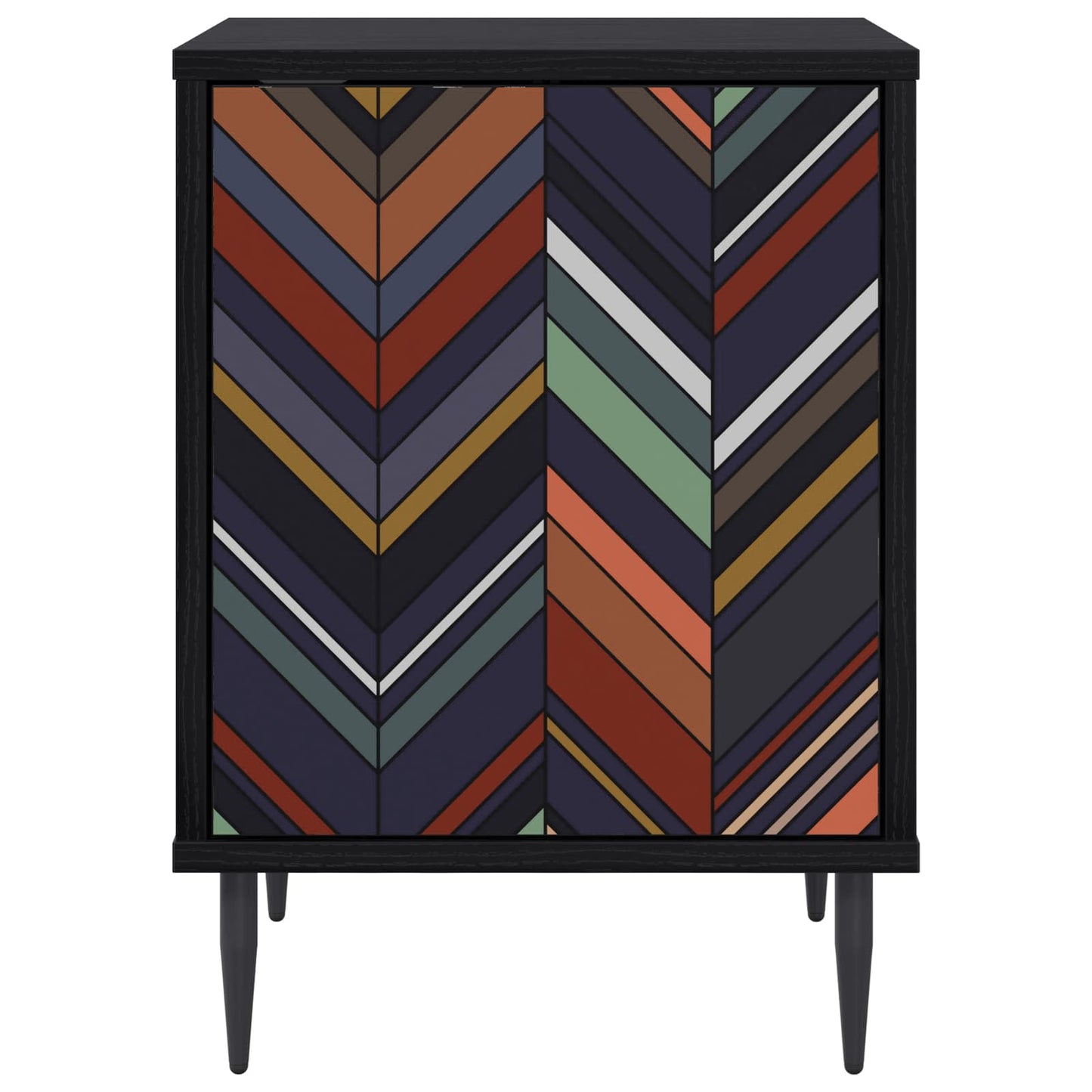 vidaXL Bedside Cabinet OMMEN Black Oak 36 x 33 x 51 cm Engineered Wood