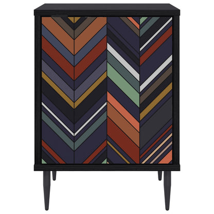 vidaXL Bedside Cabinet OMMEN Black Oak 36 x 33 x 51 cm Engineered Wood