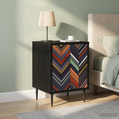 vidaXL Bedside Cabinet OMMEN 2 pcs Black Oak 36 x 33 x 51 cm