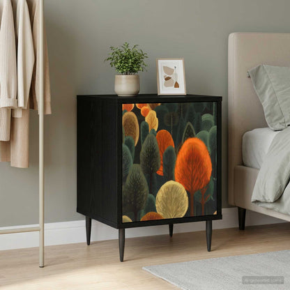 vidaXL Bedside Cabinet ZAANDAM Black Oak 36 x 33 x 51 cm