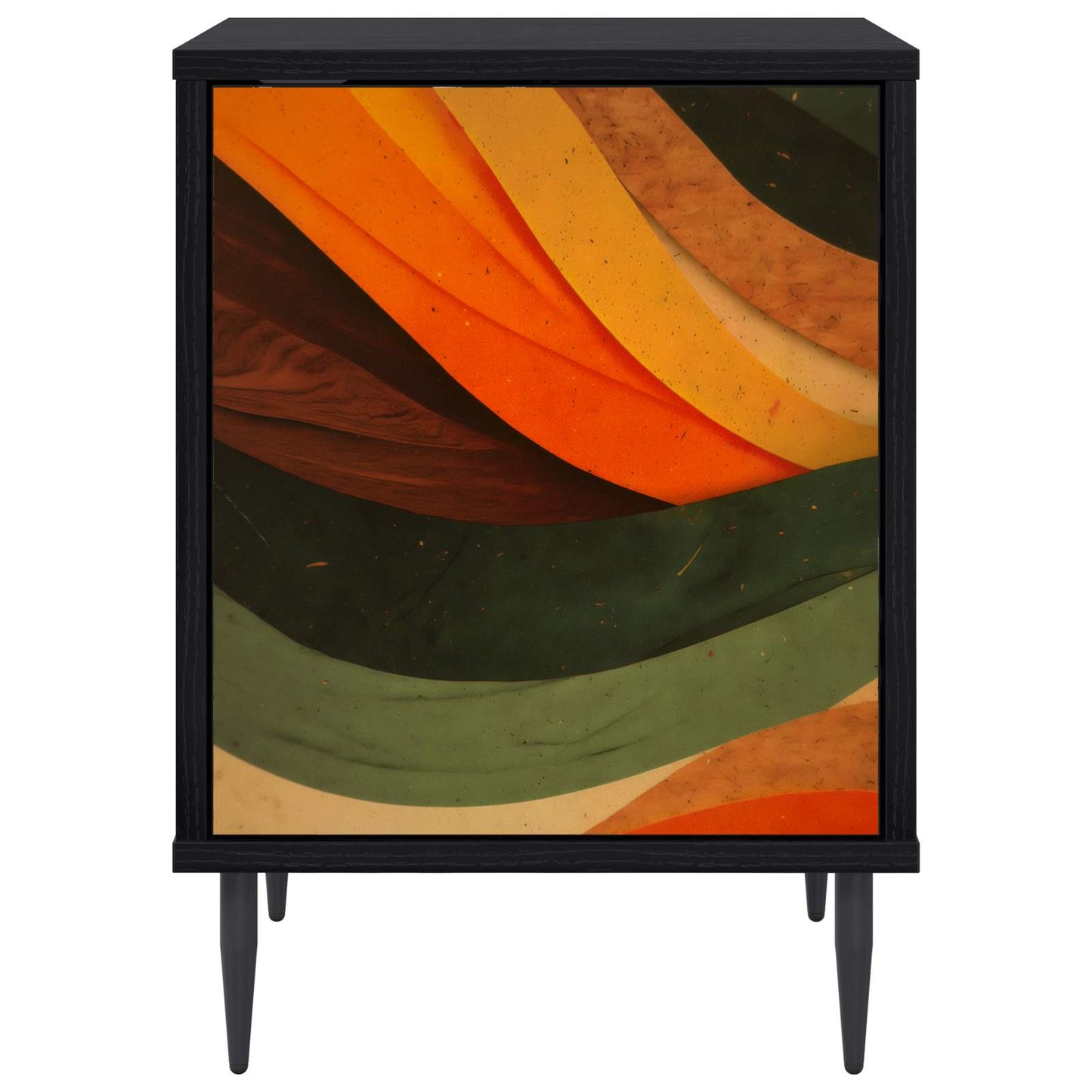 vidaXL Bedside Cabinet BONN Black Oak 36 x 33 x 51 cm Engineered Wood