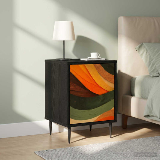 vidaXL Bedside Cabinet BONN 2 pcs Black Oak 36 x 33 x 51 cm