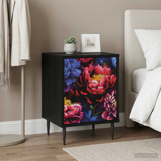 vidaXL Bedside Cabinet KIEL Black Oak 36 x 33 x 51 cm Engineered Wood