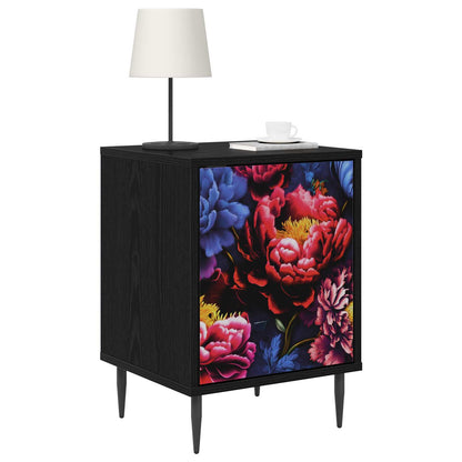 vidaXL Bedside Cabinet KIEL Black Oak 36 x 33 x 51 cm Engineered Wood
