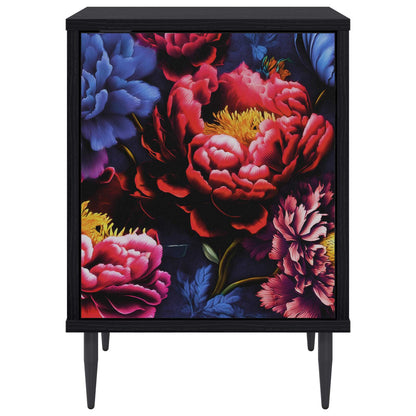 vidaXL Bedside Cabinet KIEL 2 pcs Black Oak 36 x 33 x 51 cm