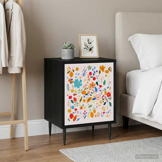 vidaXL Bedside Cabinet MAINZ Black Oak 36 x 33 x 51 cm Engineered Wood